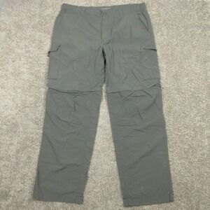 Columbia Pants Mens 40x32 Green Omni-Shade Convertible Hiking Ripstop Cargo